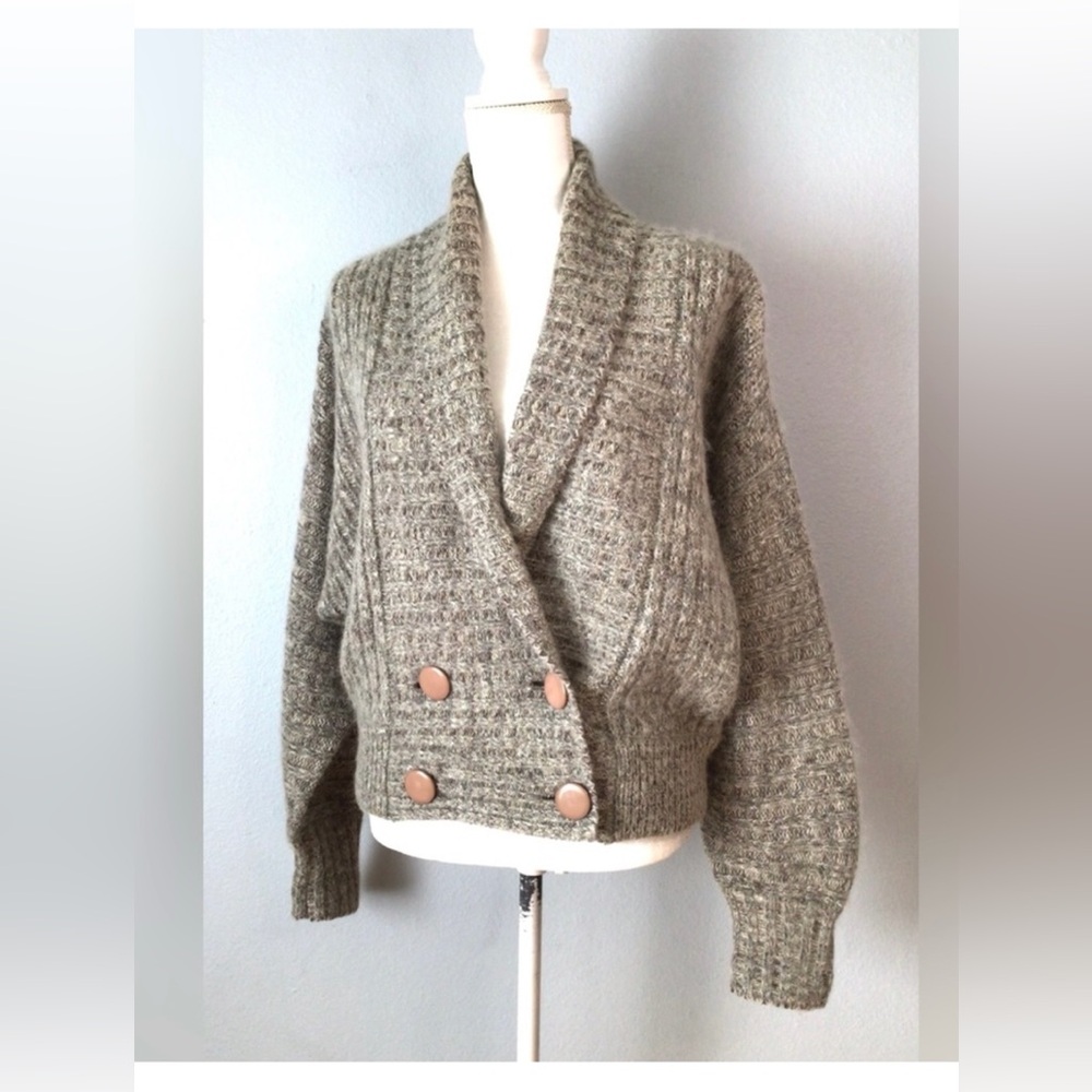 Vintage I. B. Diffusion Wool Mohair Blend Cardigan Sweater - Picture 11 of 13